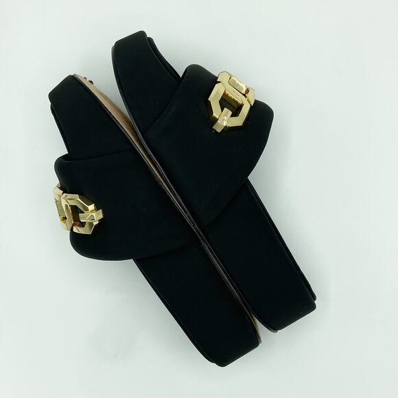 Good American Chain Platform Slides Size 9.5 Black Neoprene‎ Flatform Sandals - Picture 7 of 13